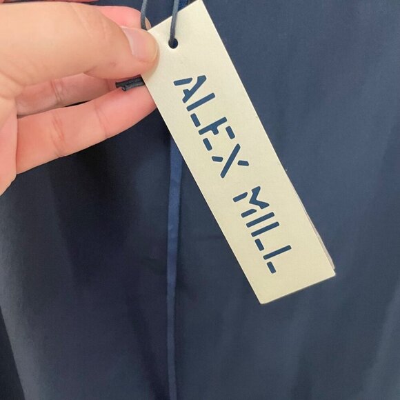 NWT Alex Mill Silk Slip Skirt Navy Blue Size XS - Picture 5 of 7